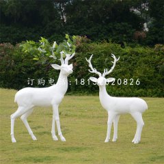 樹枝梅花鹿，玻璃鋼抽象動物雕塑