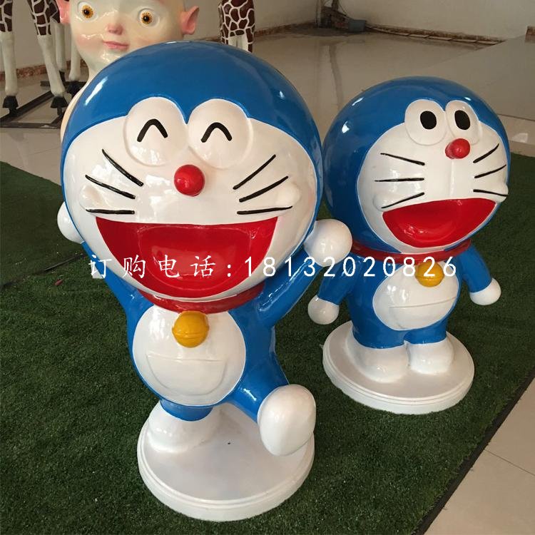 機(jī)器貓雕塑，玻璃鋼卡通