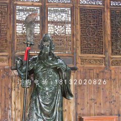 立式關(guān)公石雕，大理石關(guān)公