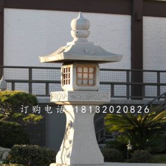 宮燈石雕，公園大理石燈雕塑