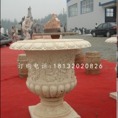 砂巖花盆，歐式花盆雕塑