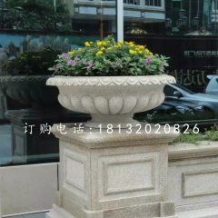 砂巖花盆雕塑，景觀石雕