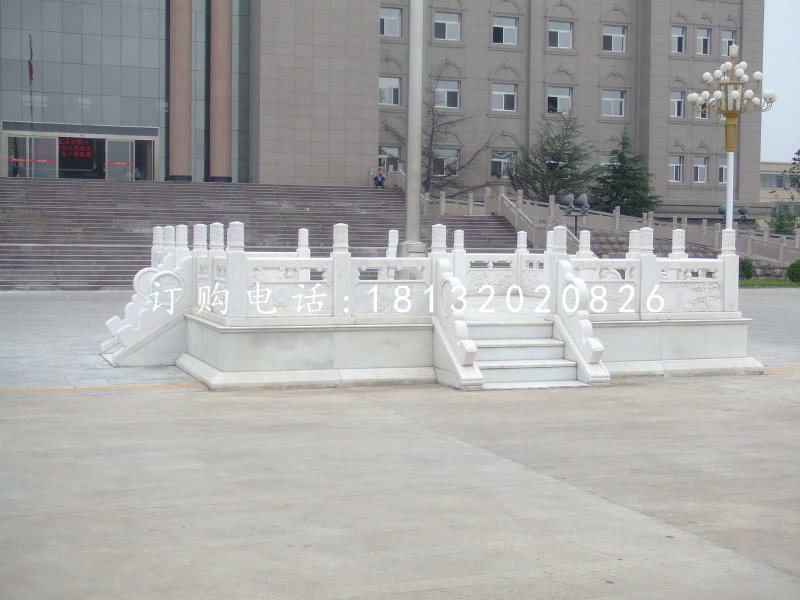 升旗臺石雕，漢白玉升旗臺