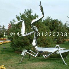 不銹鋼螳螂雕塑，公園昆蟲雕塑