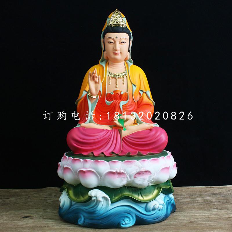 玻璃鋼彩繪觀音菩薩，寺廟佛像雕塑