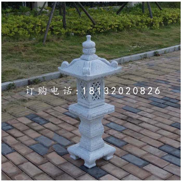 大理石宮燈，庭院石雕燈