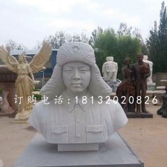 漢白玉雷鋒胸像，校園人物石雕