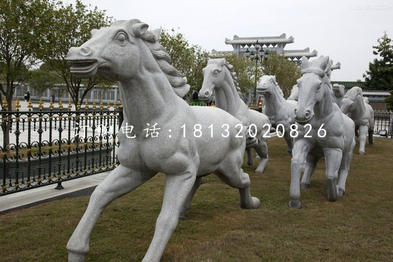 奔騰的馬石雕，群馬石雕.jpg