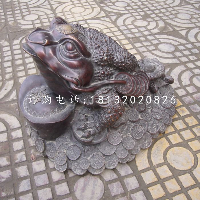 金蟾銅雕，招財(cái)神獸銅雕