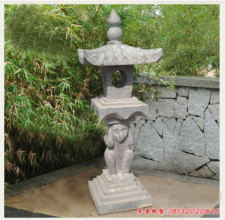 猴子石燈雕塑，園林景觀石雕[1]