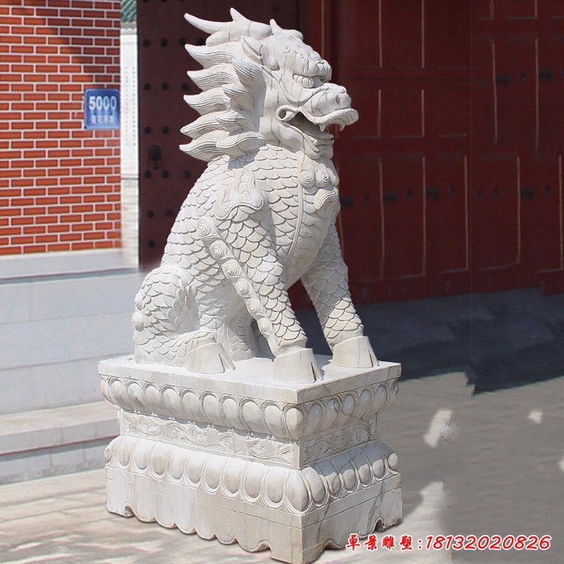 漢白玉麒麟，麒麟石門墩