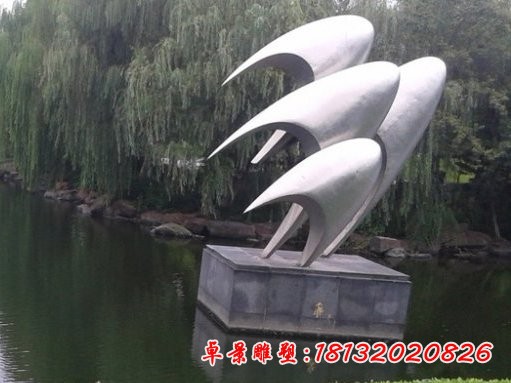 公園不銹鋼動(dòng)物抽象魚