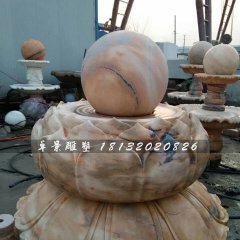 風(fēng)水球石雕，晚霞紅風(fēng)水球
