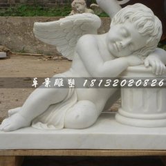 西方天使石雕，漢白玉天使雕塑