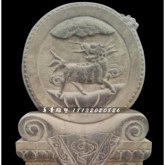 石雕門墩，仿古石墩
