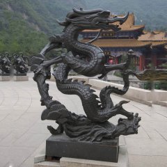 銅龍雕塑，青龍銅雕