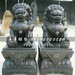 北京獅子雕塑，看門獅銅雕