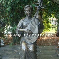 美女銅雕，公園人物銅雕