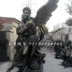 西方愛神雕塑，玻璃鋼仿銅人物雕塑
