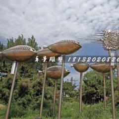 不銹鋼魚雕塑，公園景觀不銹鋼雕塑