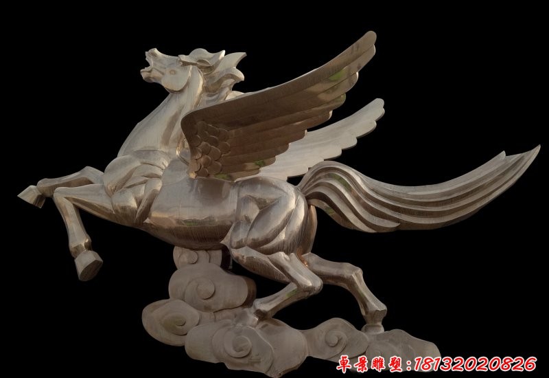 馬踏祥云雕塑，不銹鋼馬雕塑