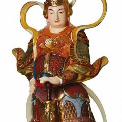 玻璃鋼韋陀雕塑，玻璃鋼彩繪雕塑