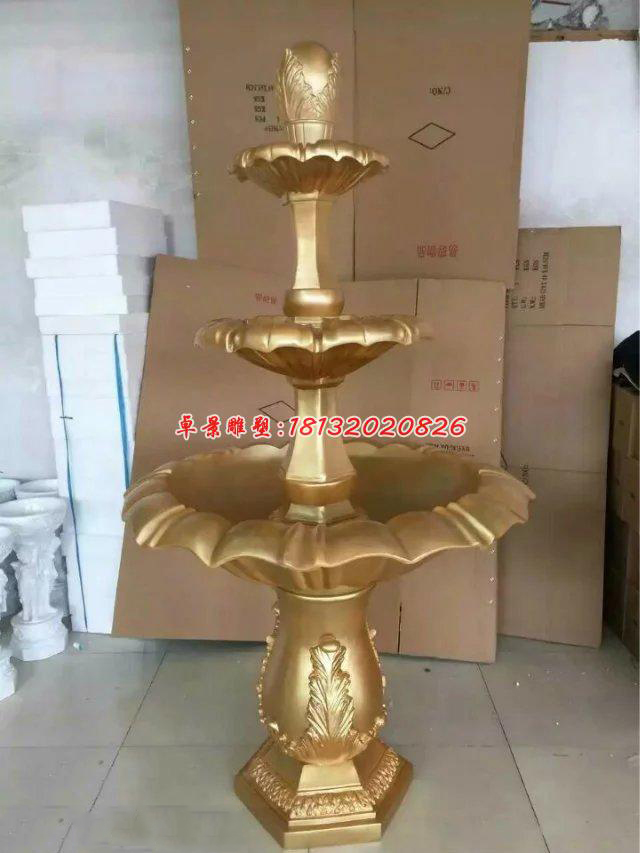 玻璃鋼噴泉雕塑，玻璃鋼噴水盆雕塑