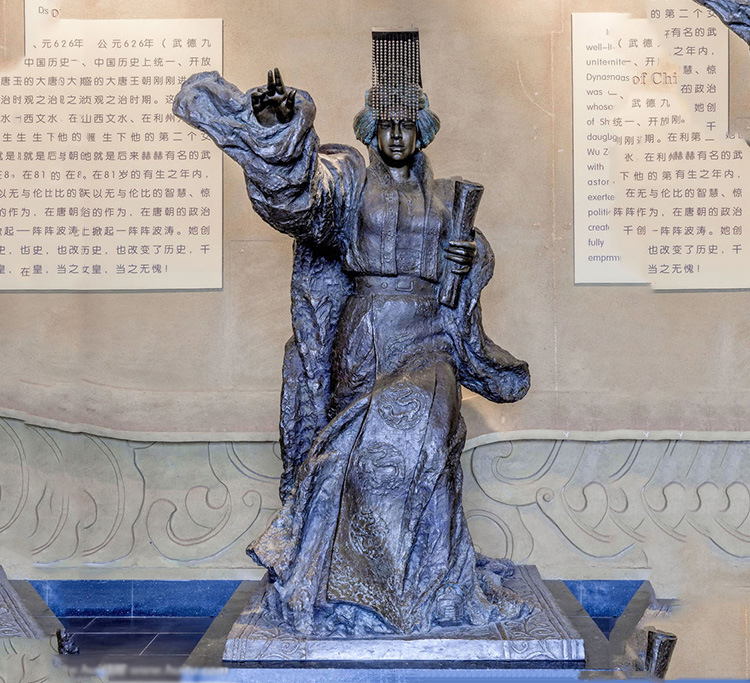 武則天雕塑，玻璃鋼古代人物雕塑